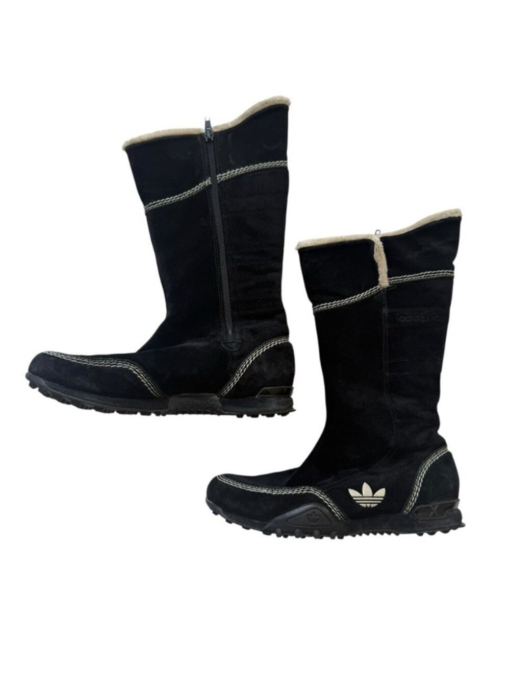 Vintage Y2K Adidas Torsion Boots Women’s Size 7 Black Suede